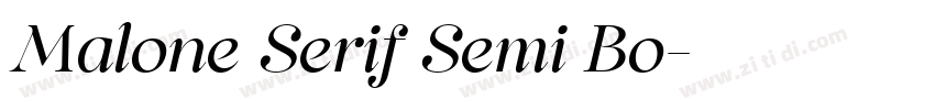 Malone Serif Semi Bo字体转换